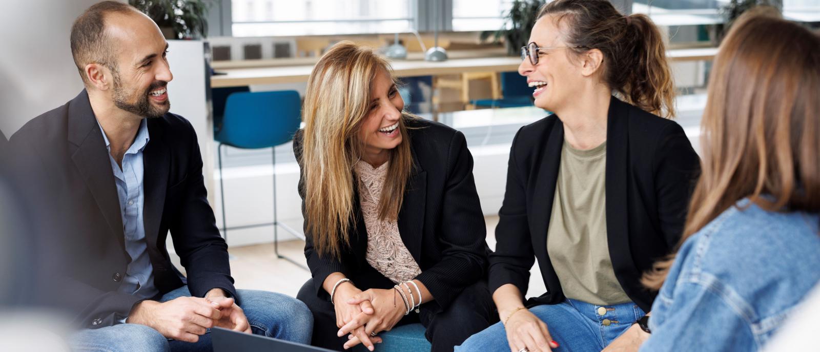 Satisfied Saint-Gobain employees in the Essentials of Sales program